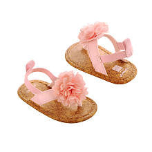 Carter's Girls Light Pink Poof Flower Thong Sandals