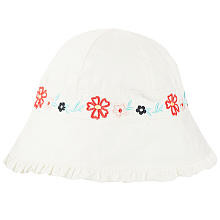 Koala Baby Girls' White Flower Ruffle Bucket Hat