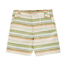 Koala Baby Boys Tan/Green Striped Woven Shorts