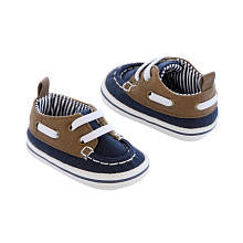 Carter's Boys Navy/Khaki Soft Sole Boat Shoe