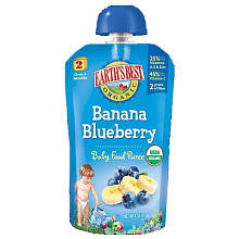 Earth's Best 2nd Foods Puree Banana Blueberry - 4 Ounce