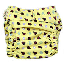 CuteyBaby All-in-One Diaper - One Size Fits All - Ladybugs