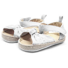 Koala Baby Girls White Eyelet Knot Strap Espadrille Sandal