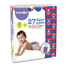 Babies "R" Us Nautical Diaper Size 3 - 27 Count