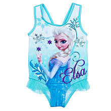 Disney Girls Frozen 1 Piece Blue "Elsa" Swimsuit- Toddler