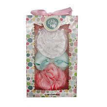 Little Me Girls 3 Pack White/Light Blue/Pink Bow and Poof Headwraps