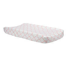 Trend Lab Pink Sky Quatrefoil Changing Pad Cover