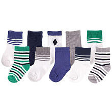 Luvable Friends 10 Pair Socks Gift Set - Boy