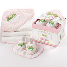 Baby Aspen Tillie the Turtle 4 Piece Bathtime Gift Set