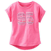 OshKosh Girls Pink "95" Printed Graphic Top- Toddler