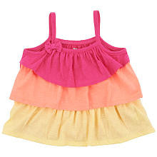 Koala Kids Girls Pink/Yellow Tiered Tank Top - Toddler