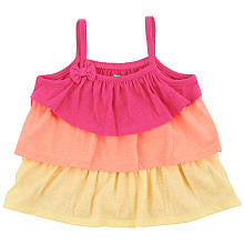 Koala Baby Girls Pink/Yellow Tiered Tank Top