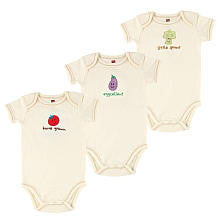 Hudson Baby Neutral Home Grown, Eggcellent, Little Sprout Short Sleeve Bodysuits