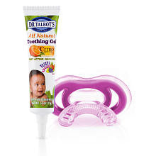 Dr Talbots All Natural Teething Gel With Gum-Eez Teether - Pink