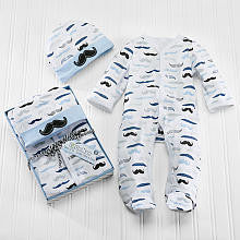 Baby Aspen "Little Man" Pajama Gift Set