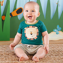 Baby Aspen "King of the Jungle" T-shirt and Cargo Style Shorts Set