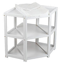 Badger Basket Diaper Corner Baby Changing Table - White