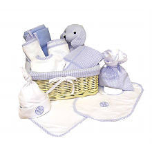 Trend Lab Boys 12 Piece Blue Deluxe Basket Layette Gift Set