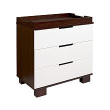 Babyletto Modo 3-Drawer Changing Table - Espresso/ White