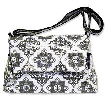 Trend Lab Versailles Messenger Style Diaper Bag - Black and White