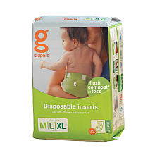 gDiapers Medium/Large/X-Large Disposable Inserts - 32 Count