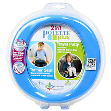 Potette Plus 2-in-1 On-The-Go Travel Potty & Trainer Seat - Blue