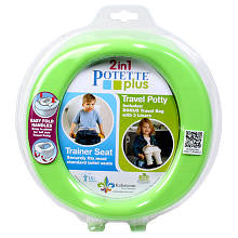 Potette Plus 2-in-1 On-The-Go Travel Potty & Trainer Seat - Green