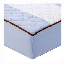 Bacati Metro Blue, White & Chocolate Quilted Changing Pad Cover