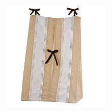 Bacati Metro Khaki, White & Chocolate Diaper Stacker