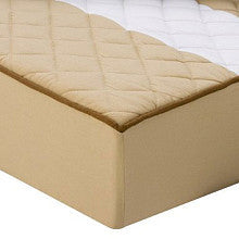 Bacati Metro Khaki, White & Chocolate Quilted Changing Pad Cover