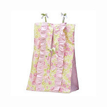 Bacati Flower Basket Pink & Green Diaper Stacker