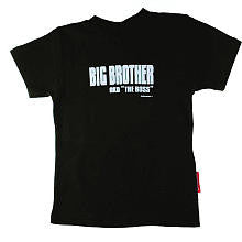 Silly Souls Boys Black "Big Brother AKA "'The Boss'" Short Sleeve T Shirt- Toddler