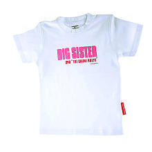 Silly Souls Girls White "Big Sister AKA The Divine Ruler" T Shirt- Toddler/Kids