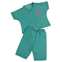 Pincess Linens Girls Lab Green "Big Sister" My First Scrubs- Toddler