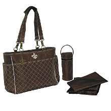 Kalencom N' Orleans Quilted Tote - Chocolate and Pink