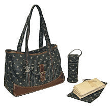 Kalencom Week-Ender Diaper Bag - Fleur De Lis Black