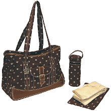 Kalencom Week-Ender Diaper Bag - Fleur De Lis Chocolate