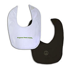 Silly Souls Organic Pest & Peace Bib Duo Set