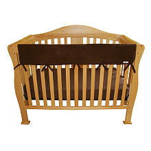 Trend Lab CribWrap Convertible Front Crib Rail Guard - Brown Fleece