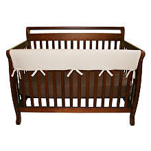 Trend Lab CribWrap Convertible Front Crib Rail Guard - Natural Fleece