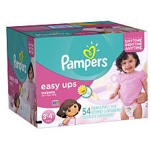 Pampers Easy Ups 3T-4T Training Pants Girls - 54 Count