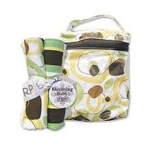 Trend Lab Giggles Bottle Bag and Burp Cloth Set