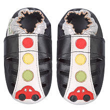 Momo Baby Soft Sole Baby Sandal Shoes - Traffic Black (6-12 months)