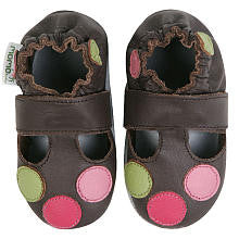 Momo Baby Soft Sole Baby Sandal Shoes - Circles Brown (18-24 months)