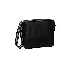 LASSIG Patchwork Messenger Diaper Bag - Black