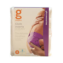 gDiapers Medium/Large/X-Large Cloth Inserts - 6 Count