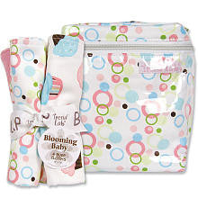 Trend Lab Cupcake Bottle Bag and Burp Cloth Set