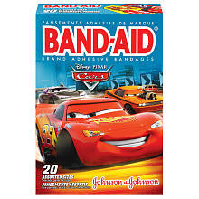 Johnson & Johnson Disney Pixar Cars Band Aids 20-Count