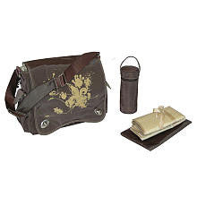 Kalencom Sam's Messenger Bag - Chocolate Screened