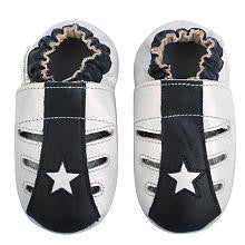 Momo Baby Soft Sole Baby Sandal Shoes - Star Black (6-12 months)